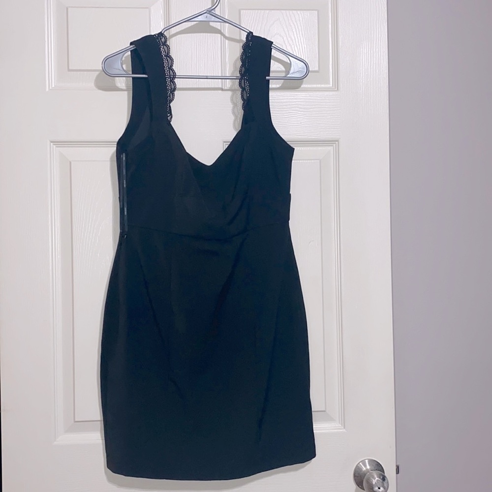 Black dress night out fitted